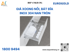 Giá xoong nồi, bát đĩa inox 304 nan tròn EG30490 (EGT7190VX) – Eurogold